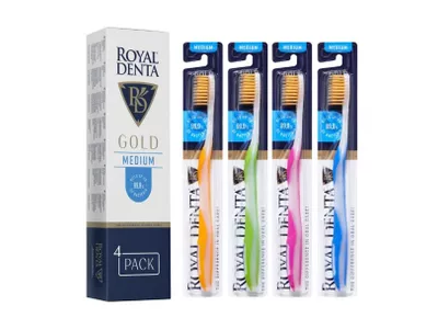 ROYAL DENTA dantų šepetėlių rinkinys GOLD MEDIUM, vid. ...