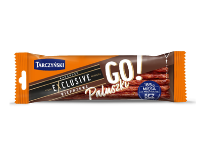Karštai rūkytos paukštienos dešrelės Kabanos, su kiauliena, Exclusive go, II r., 50 g