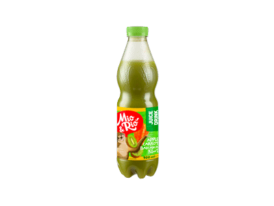 Obuolių, morkų, braškių, kivių sulčių gėrimas MIO&RIO, 900 ml