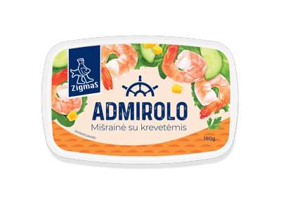 ADMIROLO mišrainė su krevetėmis ZIGMAS, 180 g