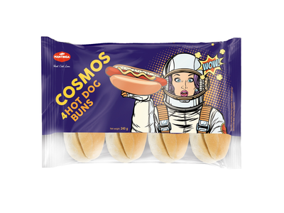 Šaldytos dešrainių bandelės COSMOS, 4 vnt.