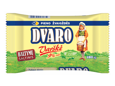 DVARO varškė, 9 % rieb., 180 g