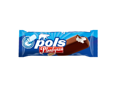 Pols glaistytas vanilės skonio plombyras be laktozės, 120ml/75g