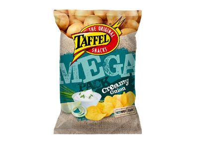 Bulvių traškučiai TAFFEL, svogūnėlių skonio, 250g