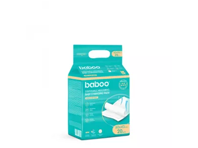 BABOO vienkartiniai pervystymo paklotai AIRCOMFORT, 60 cm x 45 cm, 20 vnt.