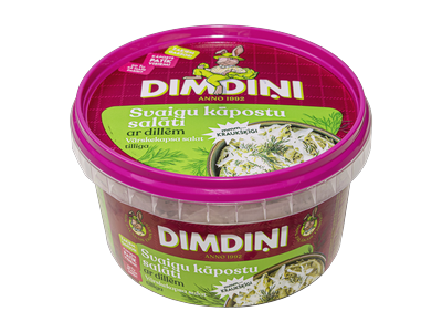 Šviežių kopūstų salotos DIMDINI, su krapais, 400 g