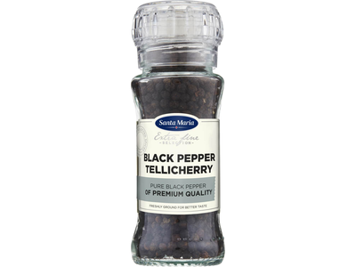 Juodieji pipirai malūnėlyje SANTA MARIA TELLICHERRY PEPPER, 70 g