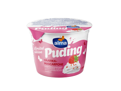 Aviečių ir maskarponės pudingas ALMA, 5,5 % rieb., 230 g