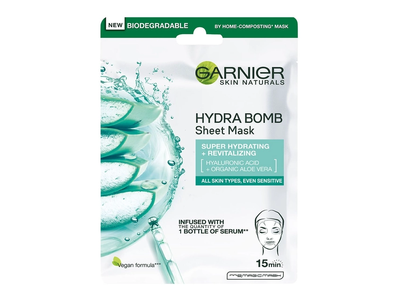 Lakštinė veido kaukė GARNIER HYALURONIC ALOE, 28 g