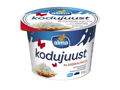 Klasikinė varškė kruopel. ALMA, 5% rieb., 200 g
