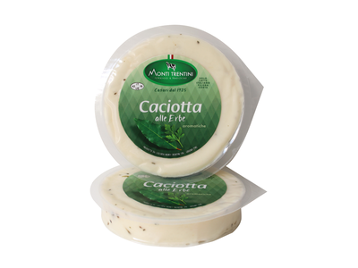 Karvės pieno sūris CACIOTTA Bigonda, su žolelėmis, RSM 42%, 200 g