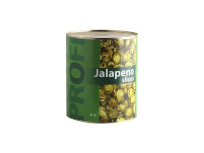 Žalio jalapeno griežinėliai PROFI, konservuoti, 4,25kg/2,2kg
