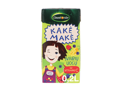 Įvairių uogų sulčių gėrimas ELMENHORSTER (KAKĖ MAKĖ), 200 ml