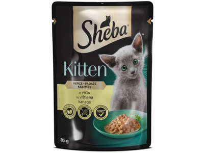 Konservuotas ėdalas kačiukams SHEBA, su vištiena padaže, 85g
