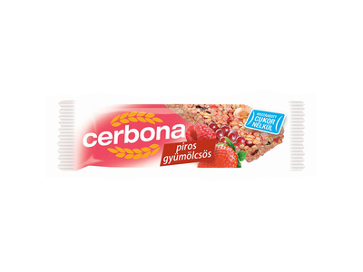 Dribsnių batonėlis CERBONA Red fruits, 20 g