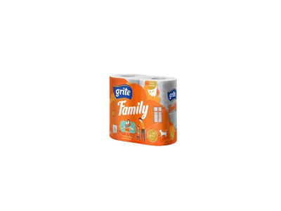 Tualetinis popierius GRITE FAMILY, 3 sluoksnių, 4 vnt.