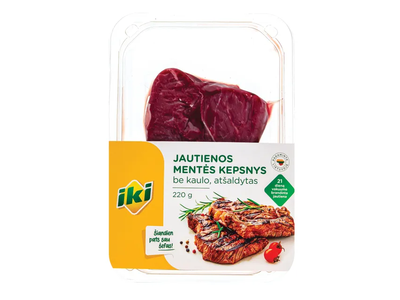 Vakume brandinta jautienos mentė be kaulo, IKI, 220 g