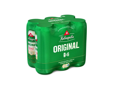 Šviesusis alus KALNAPILIS ORIGINAL (5%), 6 x 500 ml