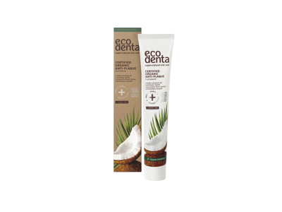 ECODENTA organic dantų pasta nuo apnašų su kokosų aliejumi 75 ml 