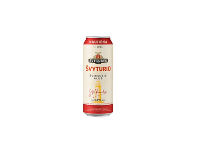 Alus ŠVYTURYS ŠVYTURIO, šviesusis, 5%, skard., 568 ml
