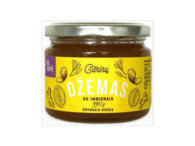 Citrinų džemas SKANOVĖ su imbierais, 330 g