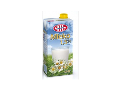 Pienas MLEKOVITA, 1,5% rieb., UAT, 1 l