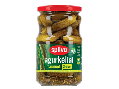 Marinuoti agurkėliai SPILVA, 670 g
