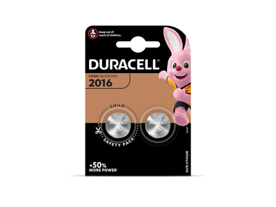 Baterijos DURACELL 2016, 2vnt.