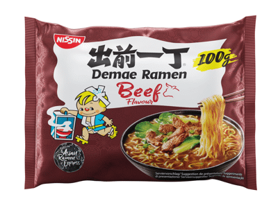 Greitai paruošiami makaronai NISSIN DAMAE, jautienos skonio, 100 g