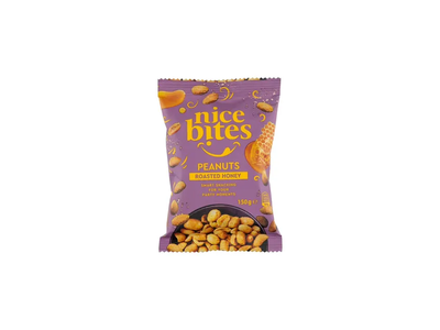 Kepinti žemės riešutai su medumi ir druska NICE BITES, 150 g