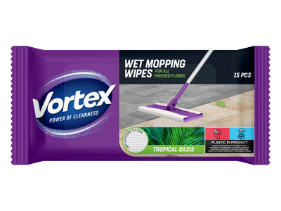 VORTEX Wet Mopping Wipes Tropical Oasis 15v /Šluostės 
