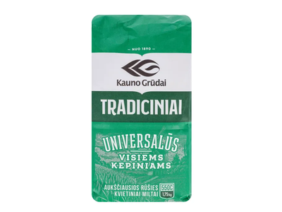 Aukščiausios rūšies kvietiniai miltai KAUNO GRŪDAI, 1,75 kg