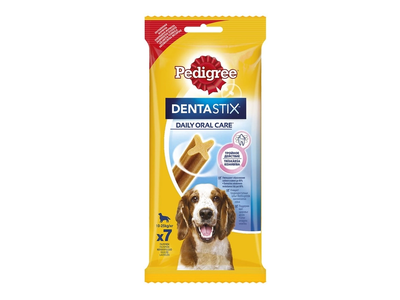 Vidutinių veislių šunų kramtalas PEDIGREE DENTASTIX (7 vnt.), 180 g