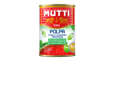 Smulkinti pomidorai MUTTI, su baziliku, 400 g