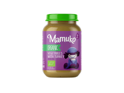 Ekologiška MAMUKO daržovių ir kalakutienos košė, nuo 6 mėn., 190 g