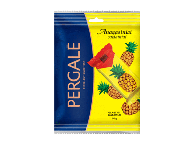 ANANASINIAI vafliniai saldainiai PERGALĖ, 130 g