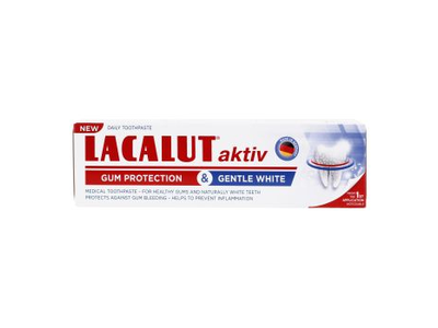 LACALUT AKTIV GUM PROTECTION & GENTLE WHITE dantų pasta, 75 ml