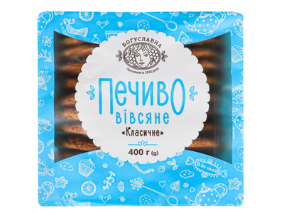 Avižiniai sausainiai, BOGUSLAVNA, Klasikiniai 400 g