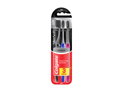 Dantų šepetėliai COLGATE SLIM SOFT BLACK, 3 vnt., 3 vnt.