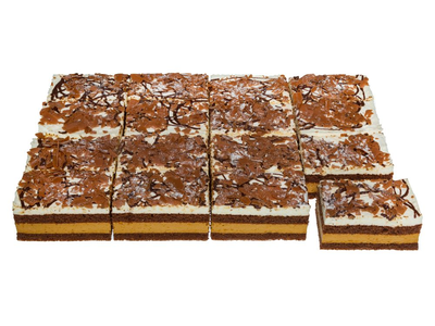 Šaldytas kapučino kavos skonio pyragas, pjausytas, (16x100g), 1,6kg
