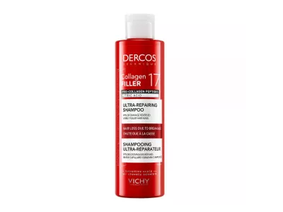 VICHY intensyvaus poveikio gaivinamasis šampūnas DERCOS COLLAGEN 17 FILLER, 200 ml