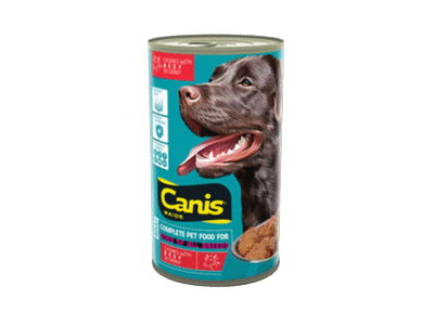 Kons. šunų ėd. CANIS MAJOR jautiena1,25, 1.25 kg