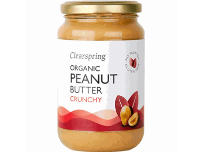 Ekologiškas traškus žemės riešutų kremas CLEARSPRING, 350 g