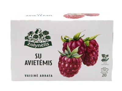 Vaisinė arbata ŽOLYNĖLIS su avietėmis, 20 vnt.