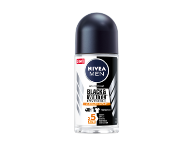 Dezodorantas NIVEA Black & White Ultimate Impact, vyrams, rutulinis, 50 ml