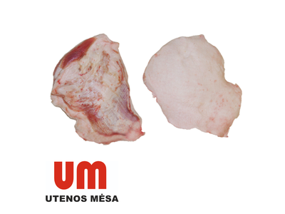 Atvėsinta kiaulienos pažandė, be odos, laisva fasuotė, (4x~3 kg), UTENOS MĖSA