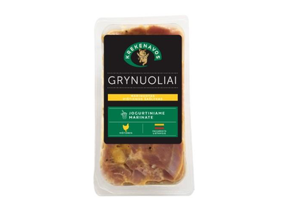 Marinuotas vištienos šašlykas GRYNUOLIAI, jogurtiniame marinate, vakuume, 800g