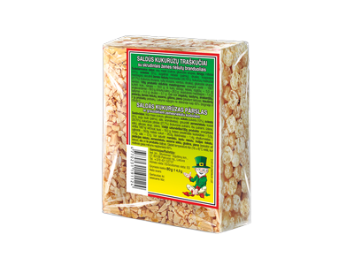 Kukurūzai, saldūs, su riešutais, 80 g
