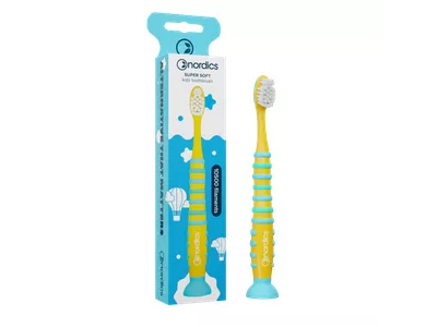 NORDICS dantų šepetėlis ROCKET YELLOW, vaikams nuo 4 m., 1 vnt.