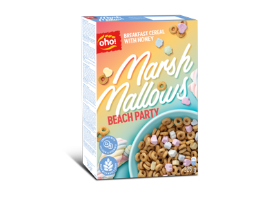 Sausi pusryčiai OHO Marsh mallows, 325g.